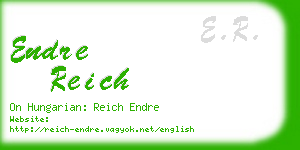 endre reich business card